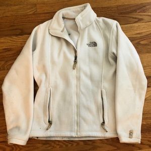 White North Face fleece coat